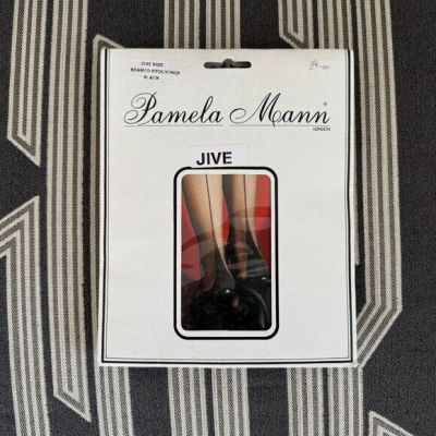 Pamela Mann London Vintage Style Cuban Backseam Thigh High Stockings Size O/S
